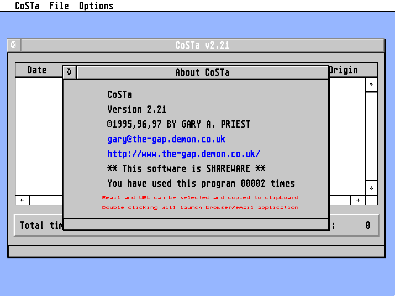 CoSTa — screenshot 1